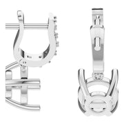 Accented Drop Earrings - Round 6.75mm