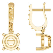 Accented Drop Earrings - Round 6.75mm