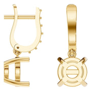 Accented Drop Earrings - Round 6.75mm