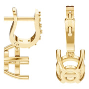 Accented Drop Earrings - Round 6.75mm