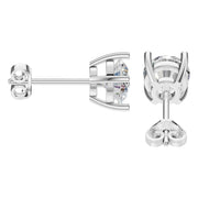 Solitaire Stud Earrings - Round 6,75mm