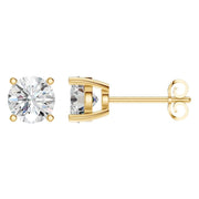 Solitaire Stud Earrings - Round 6,75mm