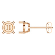 Solitaire Stud Earrings - Round 6,75mm