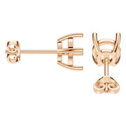 Solitaire Stud Earrings - Round 6,75mm