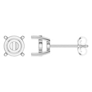 Solitaire Stud Earrings - Round 6,75mm
