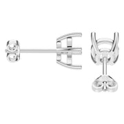 Solitaire Stud Earrings - Round 6,75mm
