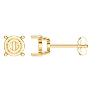 Solitaire Stud Earrings - Round 6,75mm