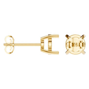 Solitaire Stud Earrings - Round 6,75mm