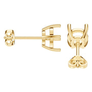 Solitaire Stud Earrings - Round 6,75mm