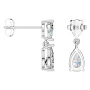 Two Stone Earrings - Pear 8x5mm