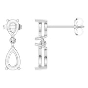 Two Stone Earrings - Pear 8x5mm