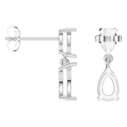 Two Stone Earrings - Pear 8x5mm