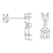 Two Stone Earrings - Pear 8x5mm