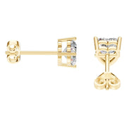 Solitaire Stud Earrings - Heart 6mm