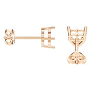Solitaire Stud Earrings - Heart 6mm