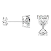 Solitaire Stud Earrings - Heart 6.5mm