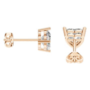 Solitaire Stud Earrings - Heart 7mm