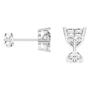 Solitaire Stud Earrings - Heart 7mm