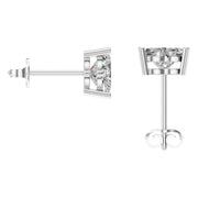 Solitaire Stud Earrings - Heart 7mm