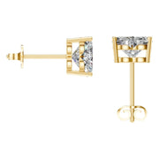 Solitaire Stud Earrings - Heart 8mm