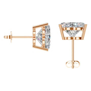 Solitaire Stud Earrings - Heart 11.5mm