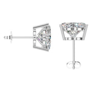 Solitaire Stud Earrings - Heart 11.5mm