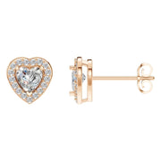 Halo Heart Studs