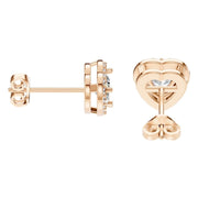 Halo Heart Studs