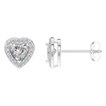 Halo Heart Studs