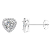 Halo Heart Studs