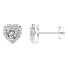Halo Heart Studs