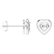 Halo Heart Studs