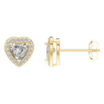 Halo Heart Studs