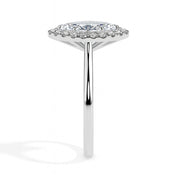Fala Solitaire Halo Marquise Ring-Dileti