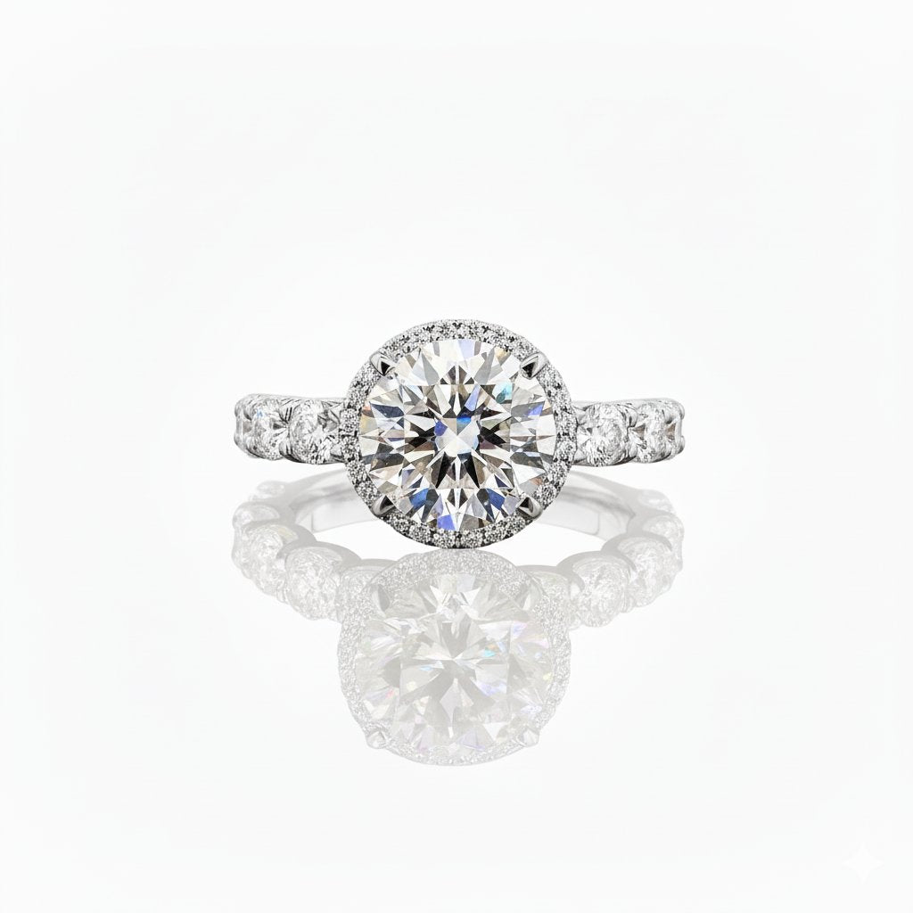 Halo Side Stone Ring