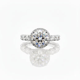 Halo Side Stone Ring-Dileti