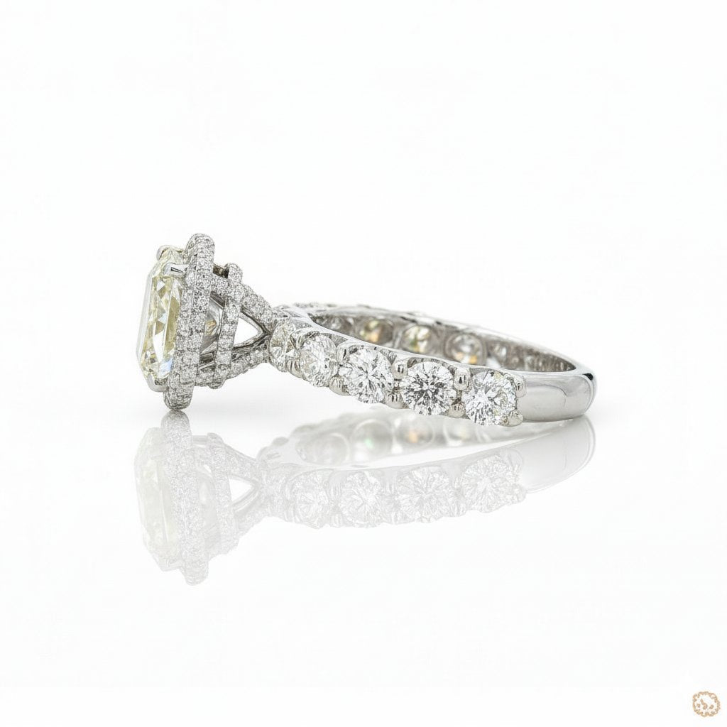 Halo Side Stone Ring