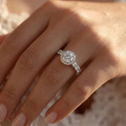 Halo Side Stone Ring