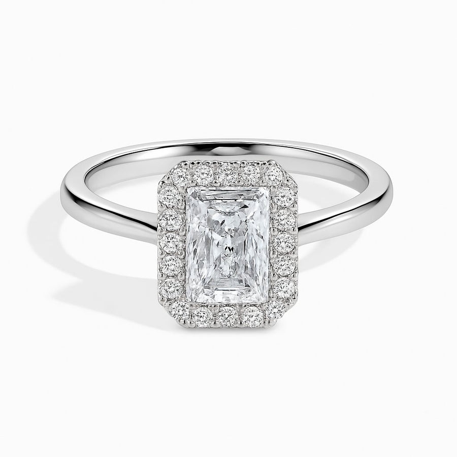 Kai Solitaire Halo Radiant Ring