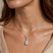 Halo Pear Pendant