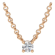 Solitaire Necklace - Round 3mm
