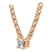 Solitaire Necklace - Round 3mm