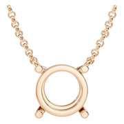 Solitaire Necklace - Round 9.2mm