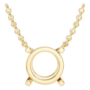Solitaire Necklace - Round 9.2mm