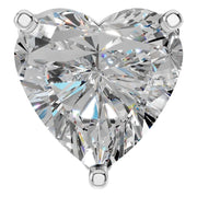Solitaire Pendant - Heart 7.5mm