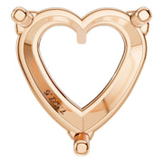 Solitaire Pendant - Heart 7.5mm