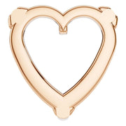 Solitaire Pendant - Heart 7.5mm