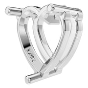 Solitaire Pendant - Heart 7.5mm