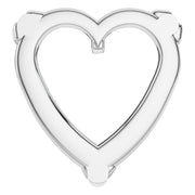 Solitaire Pendant - Heart 7.5mm