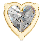 Solitaire Pendant - Heart 8.5mm